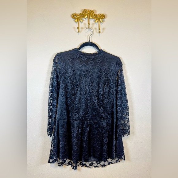 torrid Tops - Torrid Black Lace Blouse with long sleeves and an open back. Turtleneck. Size 2X
